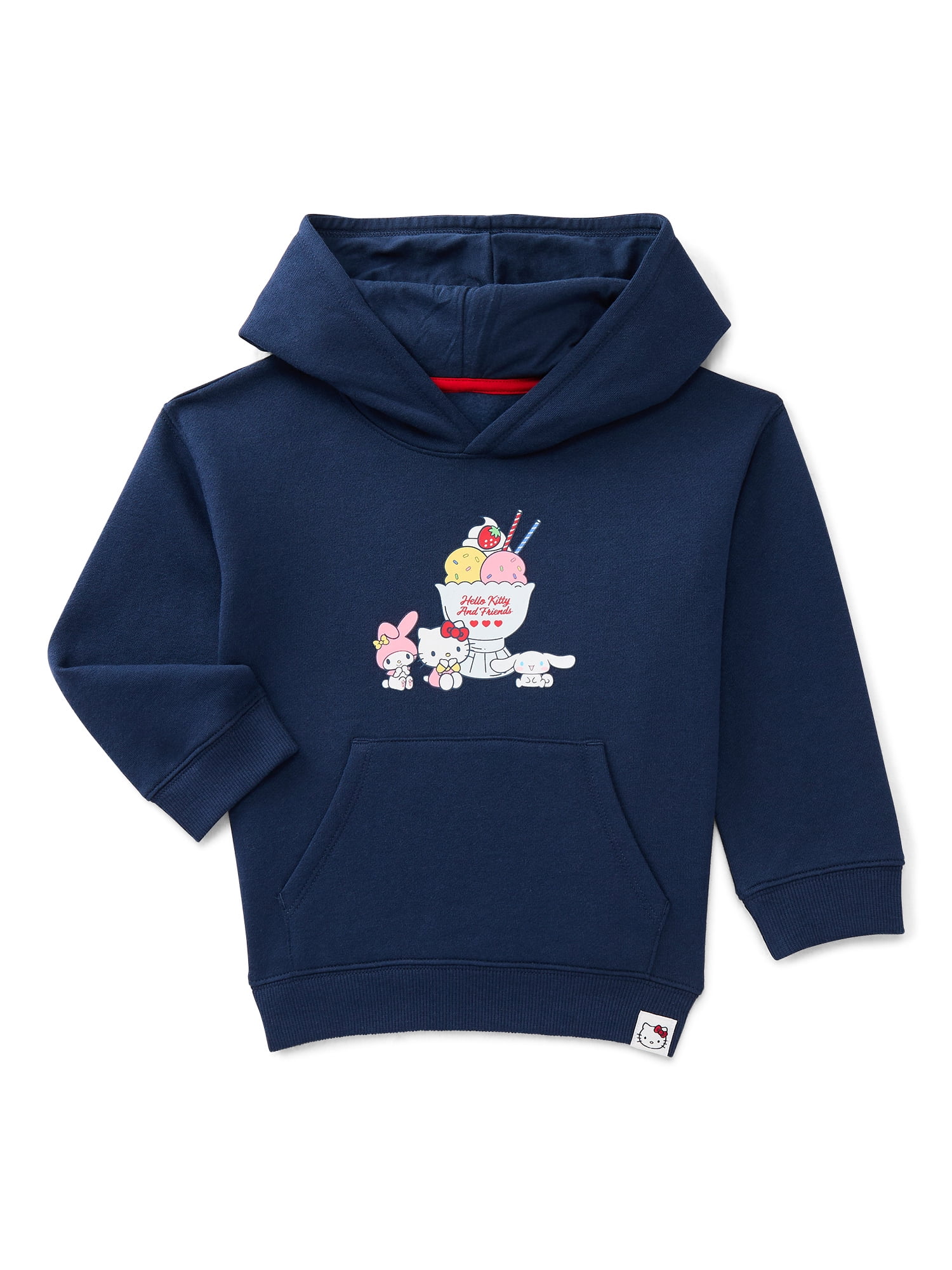 Wonder Nation x Hello Kitty Toddler Girls Graphic Hoodie with Long Sleeves, Sizes 12M-5T