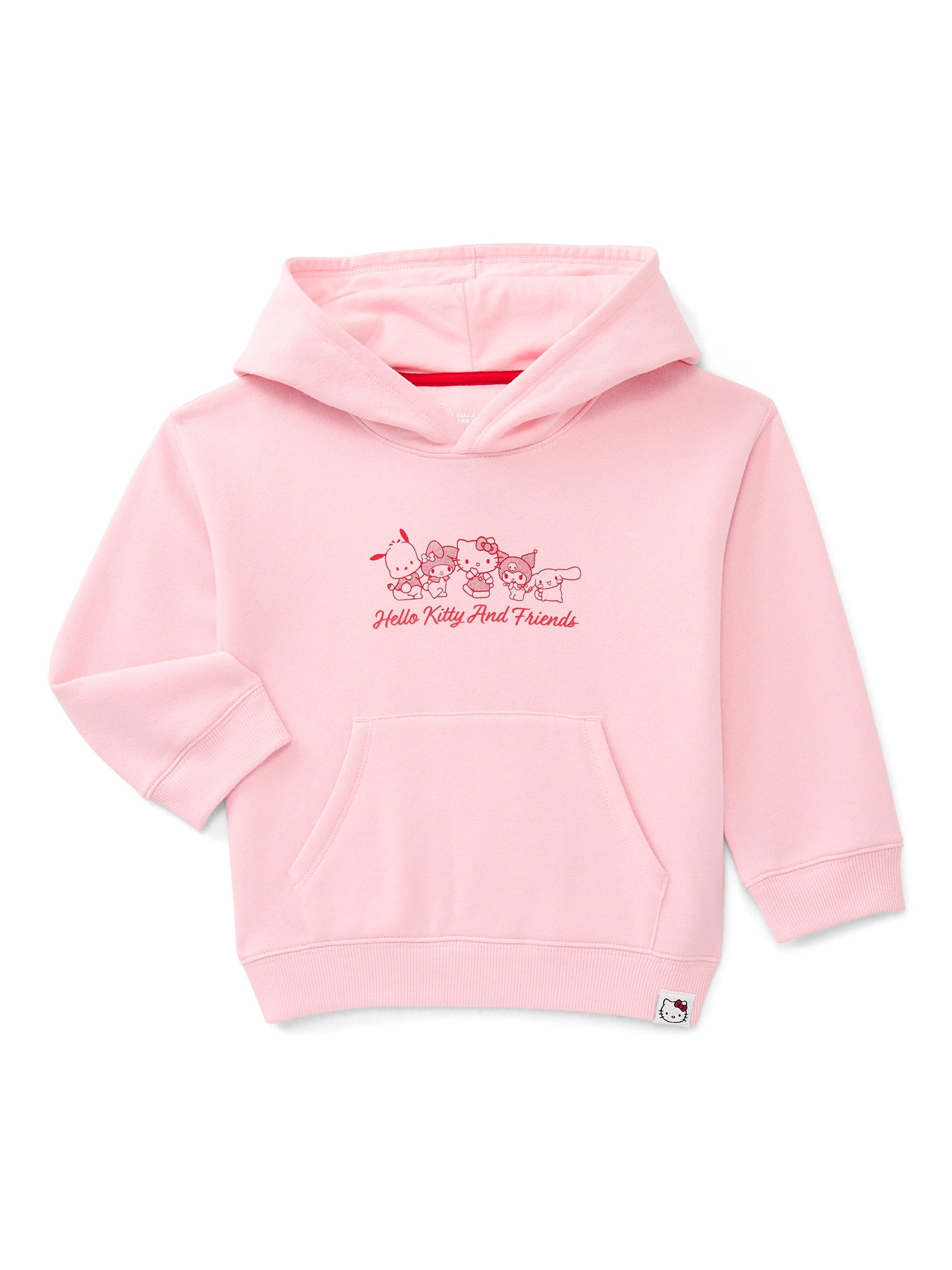 Wonder Nation x Hello Kitty Toddler Girls Graphic Hoodie with Long Sleeves, Sizes 12M-5T