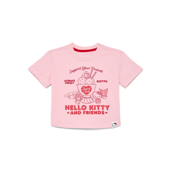 Wonder Nation x Hello Kitty Toddler Girls Graphic Tee with Short Sleeves, Sizes 12M-5T