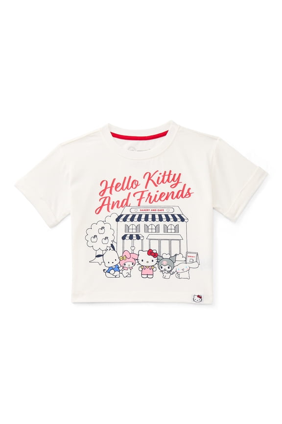 x Hello Kitty Toddler Girls Graphic Tee with Short Sleeves, Sizes 12M-5T