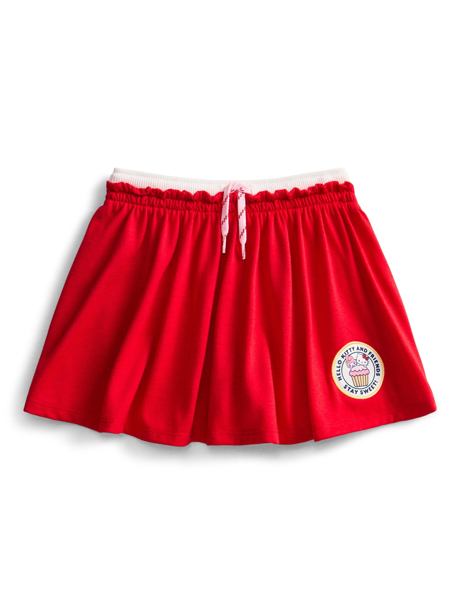 Wonder Nation x Hello Kitty Toddler Girls Double Waistband Skort, Sizes 12M-5T
