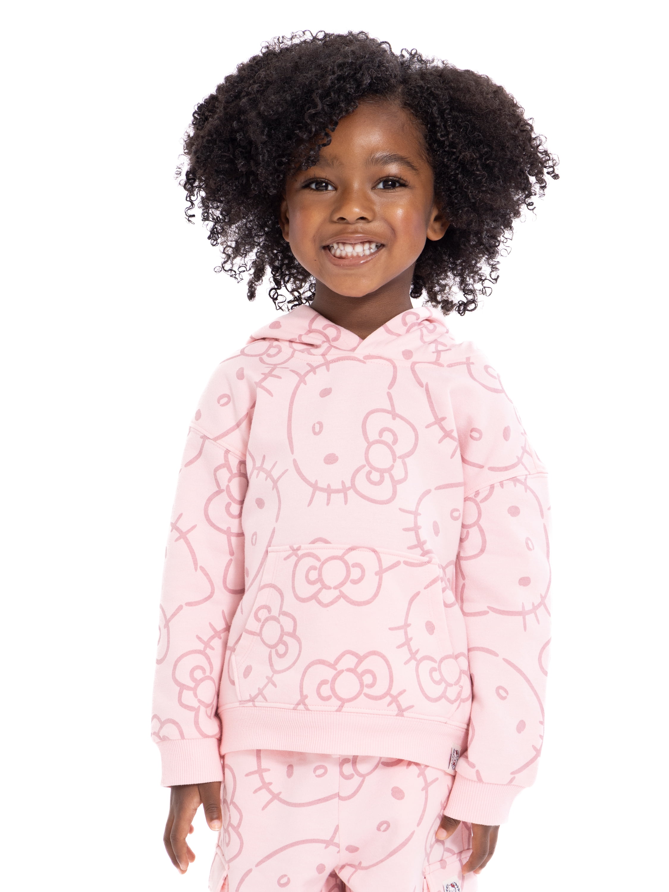 Wonder Nation Hello Kitty Baby and Toddler Girls Printed Graphic Hooded Sweatshirt, Sizes 12M-3T