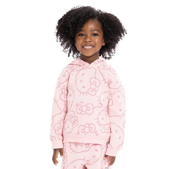 Wonder Nation Hello Kitty Baby and Toddler Girls Printed Graphic Hooded Sweatshirt, Sizes 12M-3T