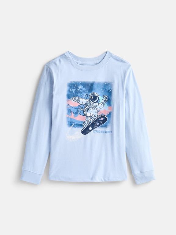 Boys Graphic Tee with Long Sleeves, Sizes 4-10