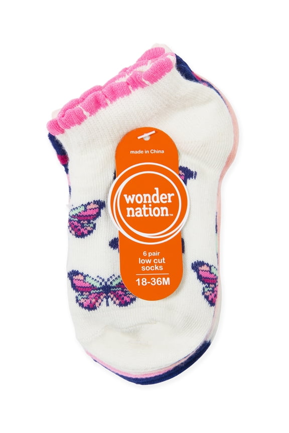 Infant Girls Shorty Sock, 6 pack