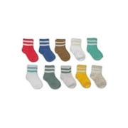 Baby and Toddler Mid-Crew Socks, 10-Pack, Sizes 0M-5T