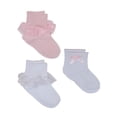 thumbnail image 1 of Wonder Nation Infant and Toddler Girls Dress Socks, 3 Pair Pack, Sizes 0M-5T, 1 of 5