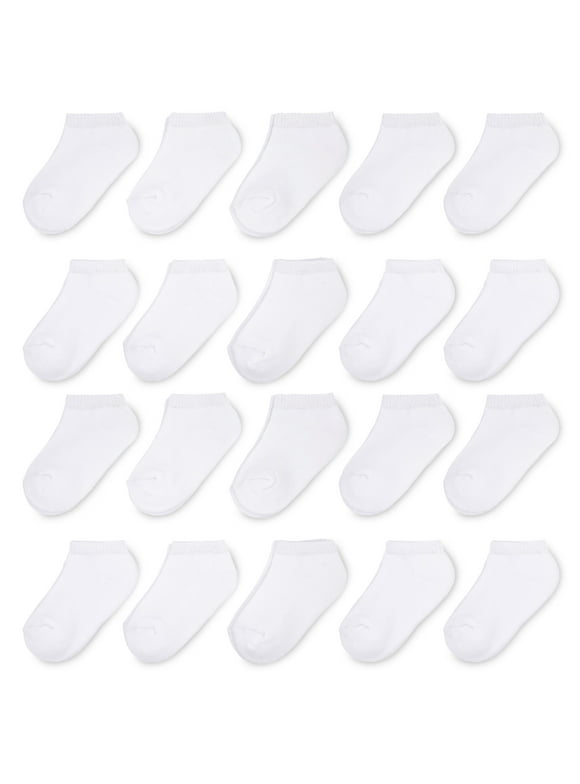 Wonder Nation Infant and Toddler Low- Cut Socks, 20-Pack, Sizes 0M-5T