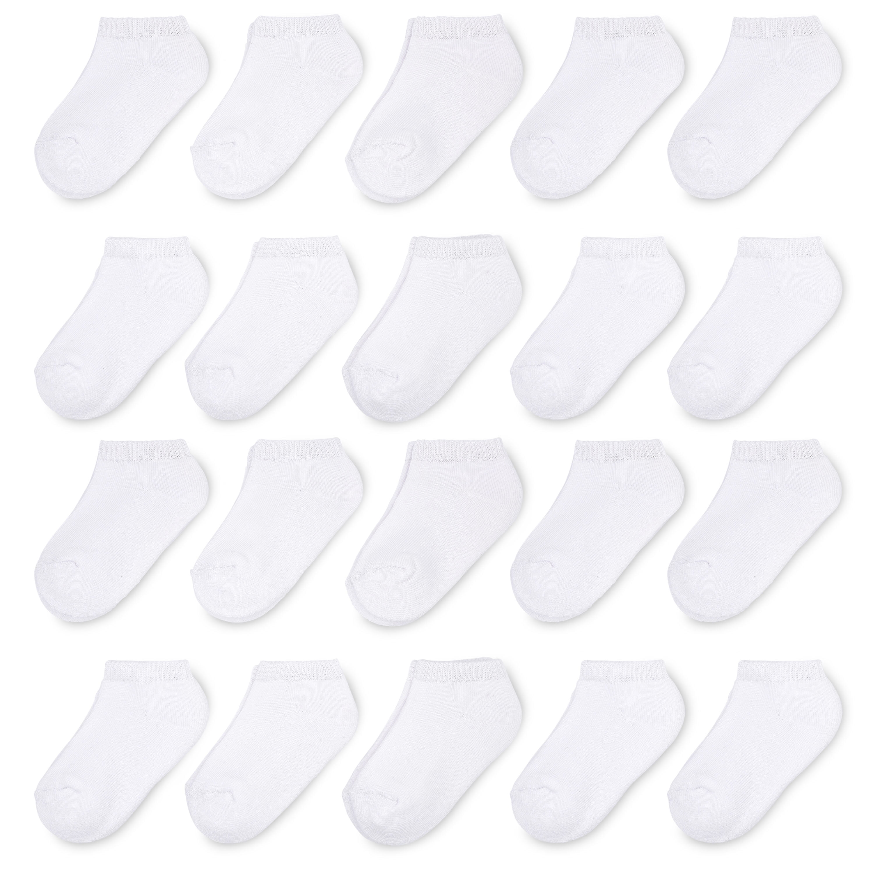 Wonder Nation Infant and Toddler Low- Cut Socks, 20-Pack, Sizes 0M-5T ...