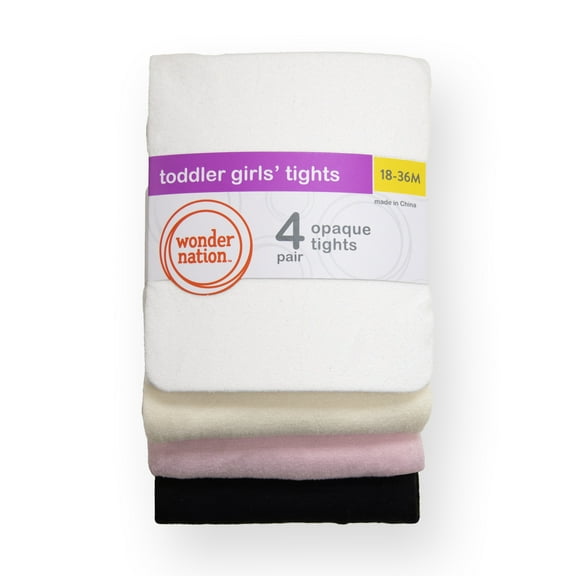 Wonder Nation Infant and Toddler Microfiber Tights, 4-Pair Pack