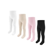 Wonder Nation Infant and Toddler Microfiber Tights, 4-Pair Pack, Sizes 0M-5T