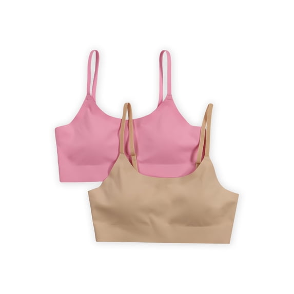 Wonder Nation Girls Invisible Scoop Neck Bra, 2-pack, Sizes (XS-XXL)