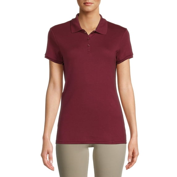 Wonder Nation Juniors' School Uniform Polo Shirt with Short Sleeves