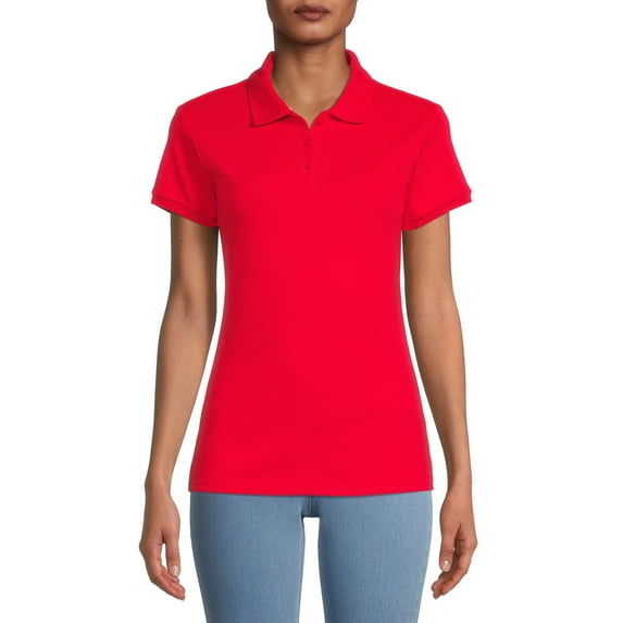 Wonder Nation Juniors' School Uniform Polo Shirt with Short Sleeves