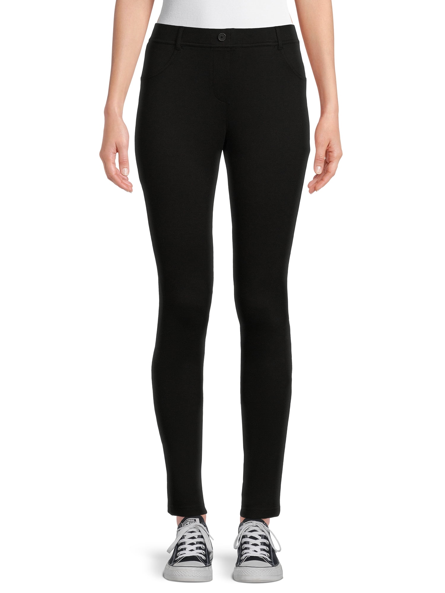 Wonder Nation Juniors School Uniform Stretch Ponte Knit Leggings Sizes 3 15 Walmart