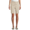 thumbnail image 1 of Wonder Nation Juniors School Uniform Stretch Twill Bermuda Shorts, Sizes 3-15, 1 of 3