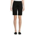 thumbnail image 1 of Wonder Nation Juniors School Uniform Stretch Twill Bermuda Shorts, Sizes 3-15, 1 of 5