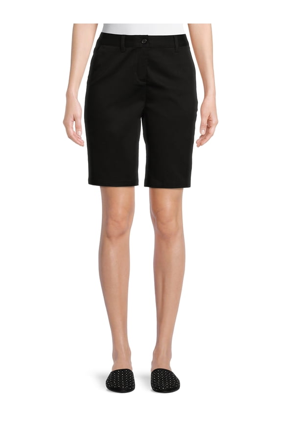 Juniors School Uniform Stretch Twill Bermuda Shorts, Sizes 3-15