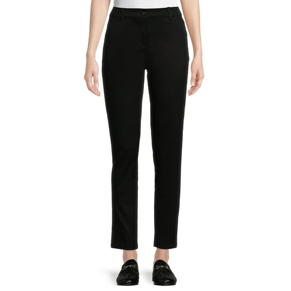 Wonder Nation Juniors School Uniform Stretch Twill Skinny Pants, Sizes 3-15