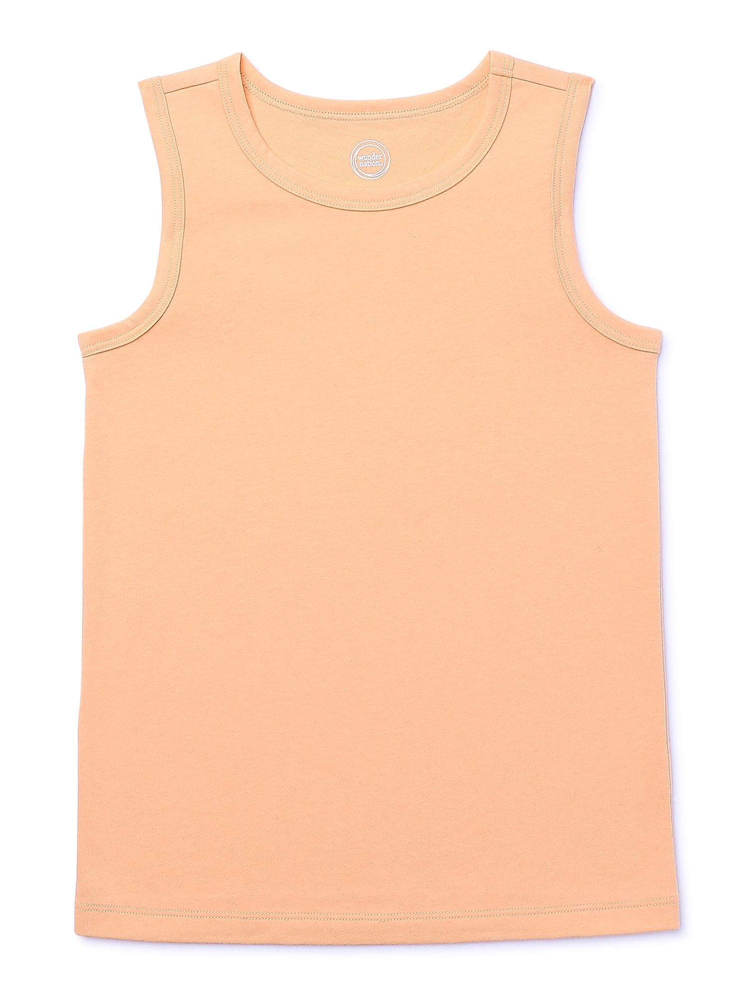 Wonder Nation Kid Tough Apricot Cream Tank Top, (Boys) Sizes 4-18