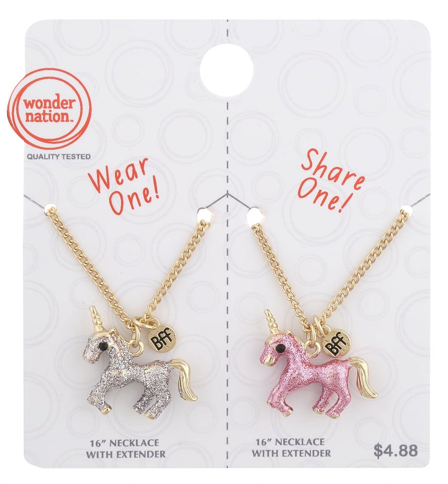 1- Unicorn Necklace Jewelry For Girls Children Kids Valentines Day