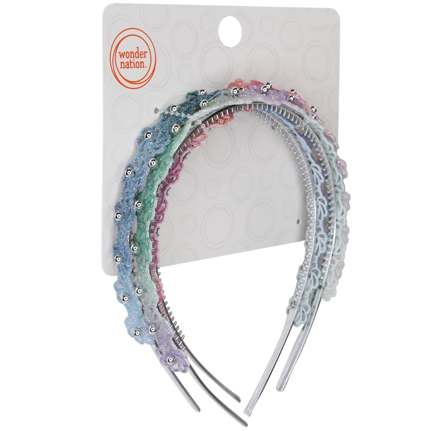 Wonder Nation Kids Ombre Glitter Flower Headband Set, 3-Piece - Walmart.com