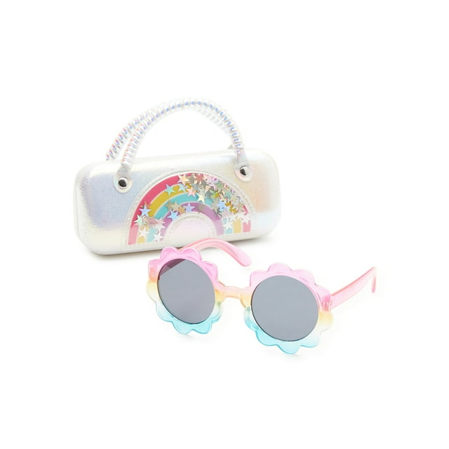 Wonder Nation Kids Rainbow Sunglasses with Carrying Case