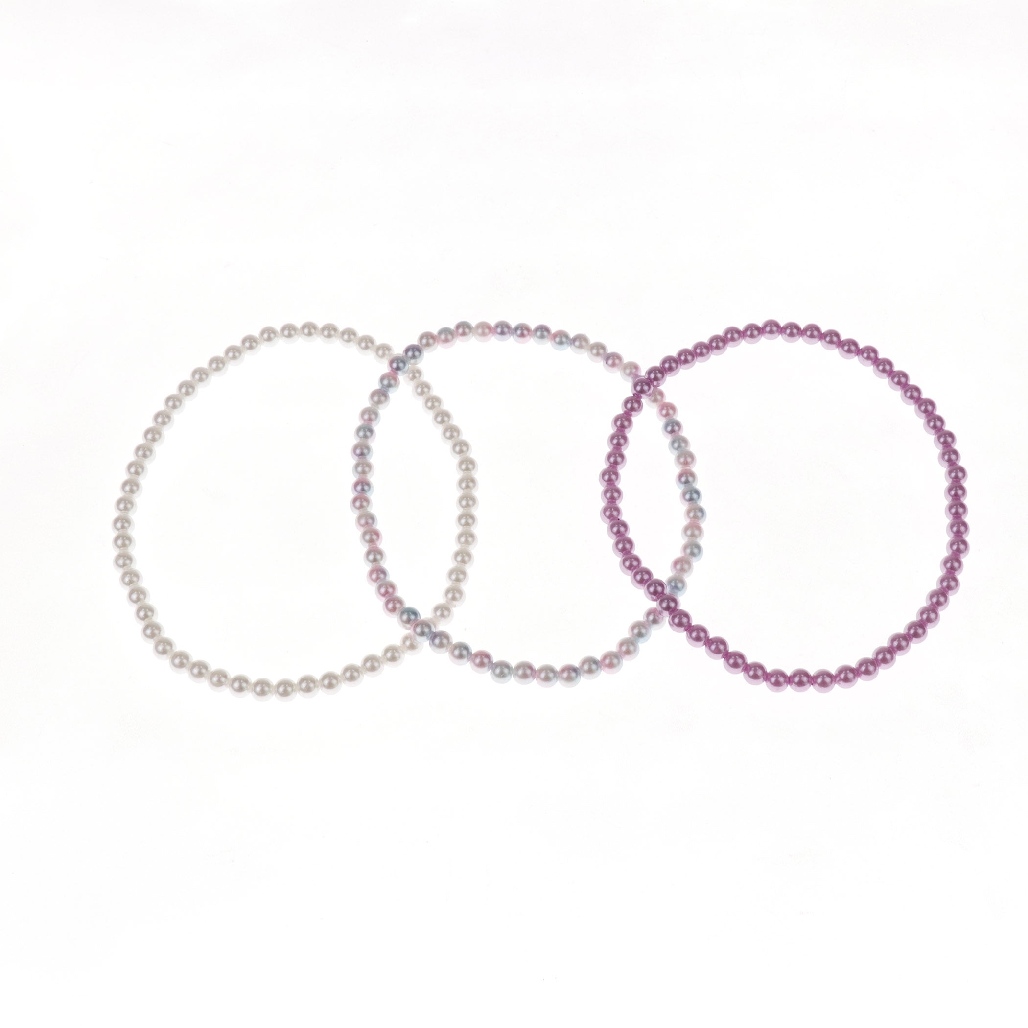 ★NCT,Stray Kids着用★BLACKPURPLE★DESEVEN PEARL NECKLACE Wonder Nation Kids Stretch Pearl Necklace Set, 3 Pack Purple