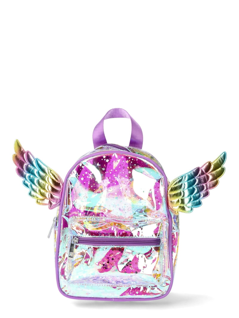 Wonder Nation Kids Unicorn Wing Mini Backpack, Glittery