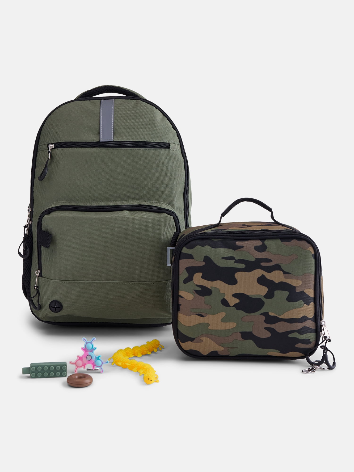 Kids' Unisex 17" Sensory and Adaptive Backpack and Lunch Box Set, Camouflage