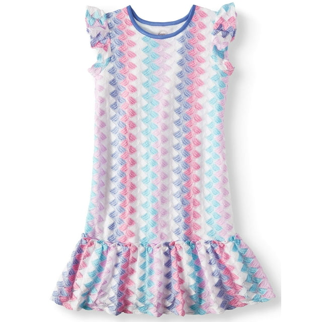 Wonder Nation Knit Lace Peplum Hem Dress (Little Girls, Big Girls & Big Girls Plus)