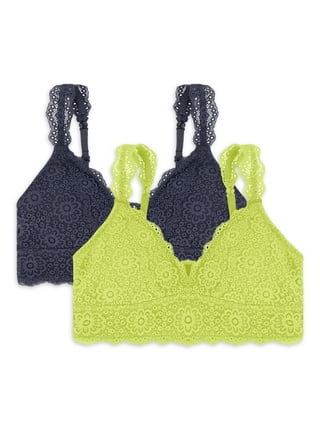 Wonder Nation Girls Seamless Lace Bralette 2-Pack, Sizes 30-38