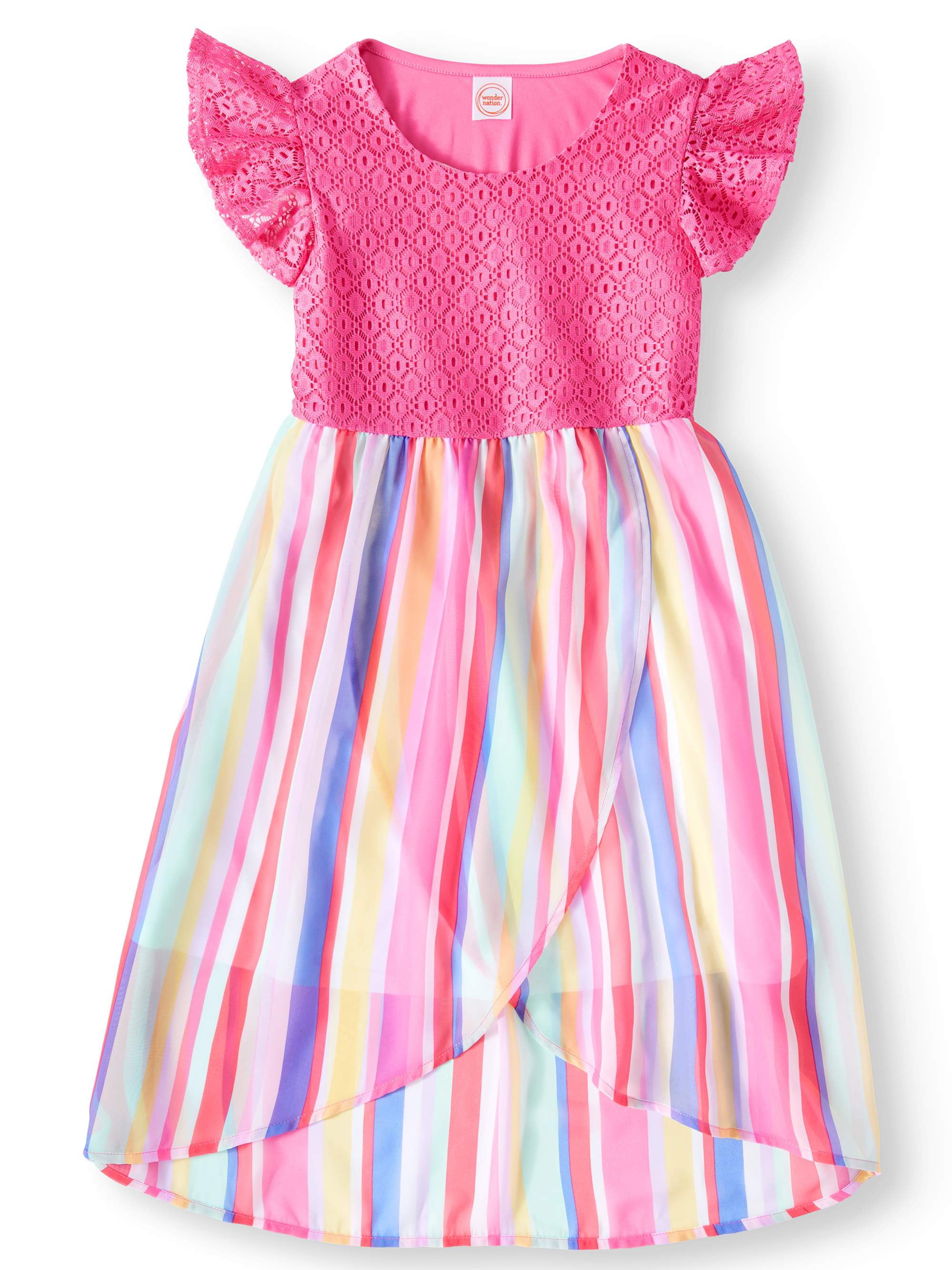 Wonder Nation Lace and Chiffon Dress (Little Girls, Big Girls & Big Girls Plus) Clearance - image 1 of 3