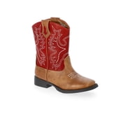 Wonder Nation Toddler & Boys Faux Leather Western Boots