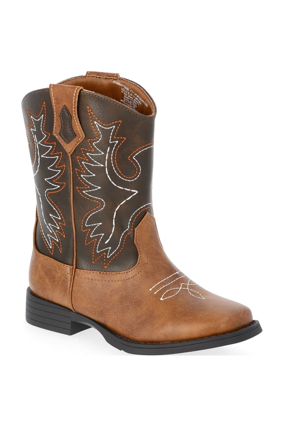 Toddler & Boys Faux Leather Western Boots