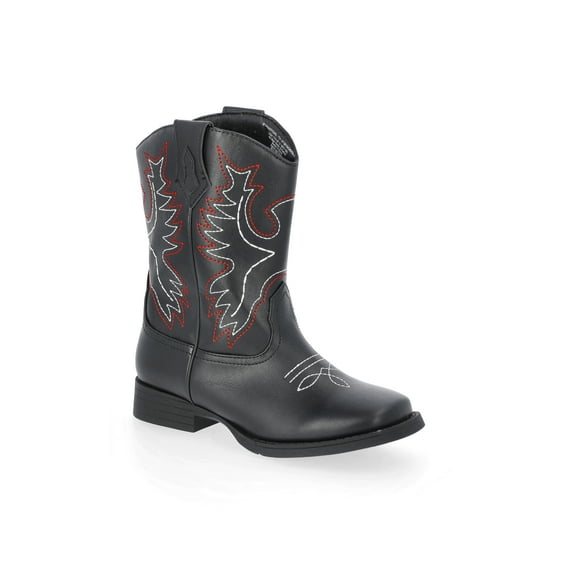 Wonder Nation Toddler & Boys Faux Leather Western Boots