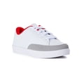thumbnail image 1 of Wonder Nation Boys Low Top Court Sneakers, Closed Toe White, Size 1, 1 of 3