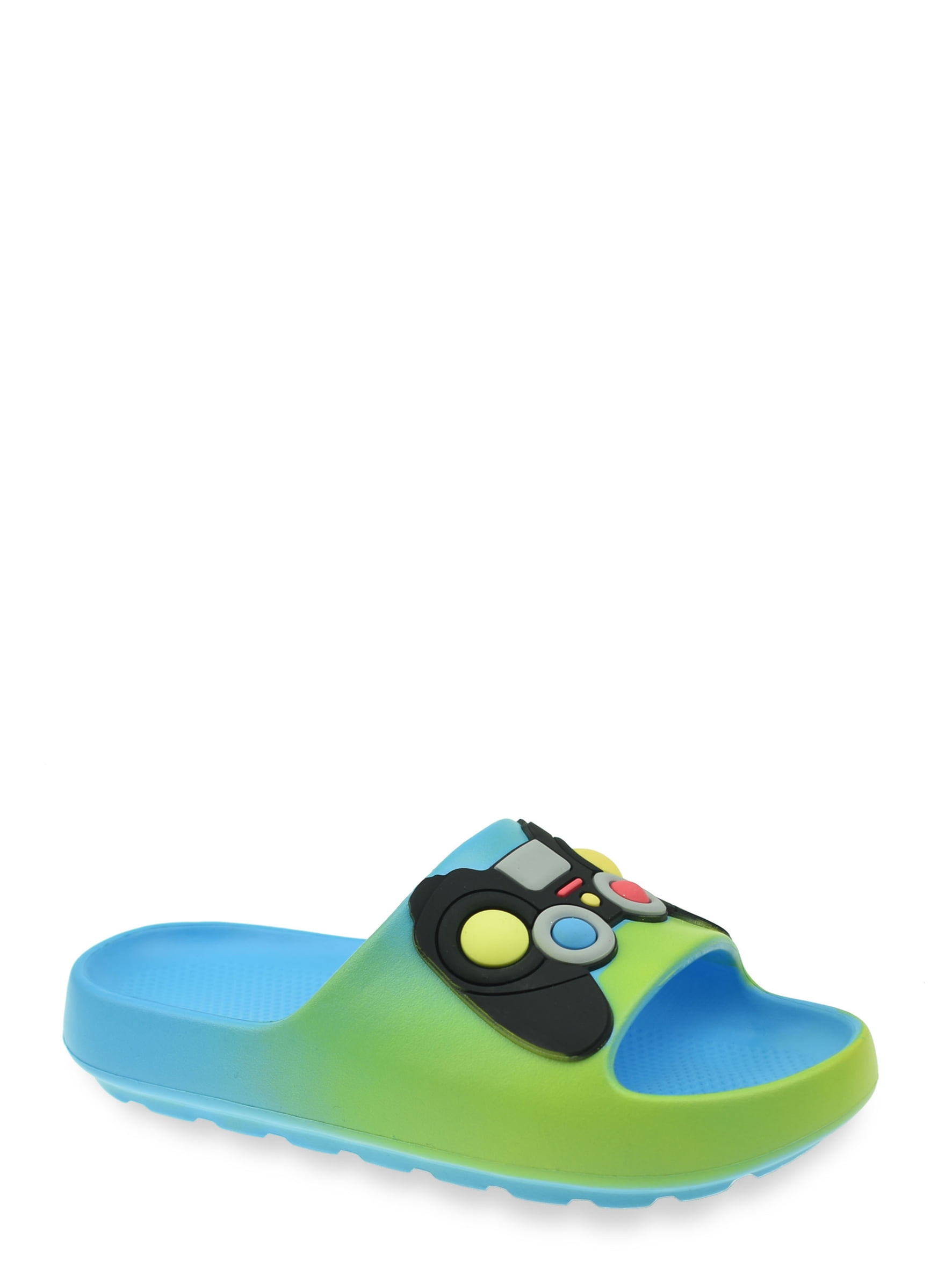 ◆UMBRO◆ ZEPPI SD ZEPPI Slide BlackUQ123ESD10 UQ123ESD10_BL Umbro Slide Slip-On Sandal Black/Silver US Little Kid Size