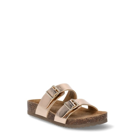 Wonder Nation Little & Big Girl 2 Buckle Sandal