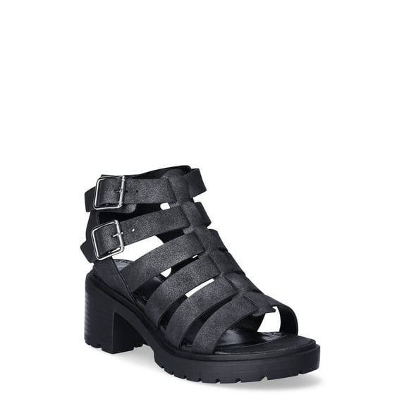 Wonder Nation Little & Big Girl Block Heel Sandal