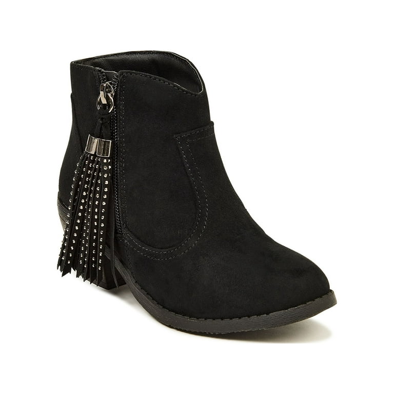 Wonder Nation Little Big Girl Heeled Rhinestone Fringe Cowboy Boot Walmart