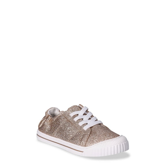 Wonder Nation Little Girl & Big Girl Canvas Bump Toe Sneakers