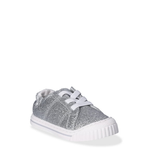 Wonder Nation Little Girl & Big Girl Canvas Bump Toe Sneakers