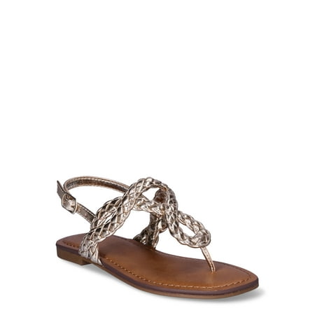 Wonder Nation Little & Big Girls Braid Sandal