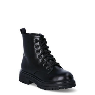 Wonder Nation Little and Big Girls Combat Boots