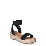 Wonder Nation Little & Big Girls Elastic Raffia Sandal