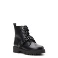 thumbnail image 1 of Wonder Nation Little & Big Girls Enamel Chain Combat Boot, Sizes 13-6, 1 of 6