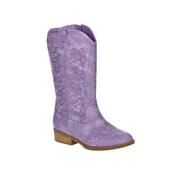 WONDER NATION Little and Big Girls' Color Denim Western Cowgirl Boots