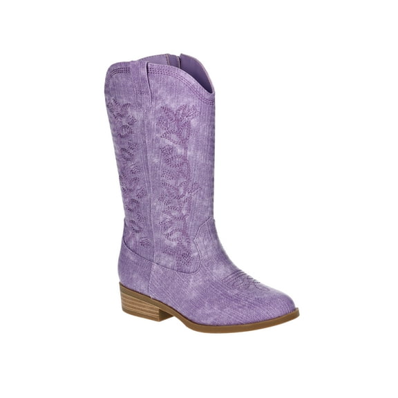 Wonder Nation Little and Big Girls' Color Denim Western Cowgirl Boots