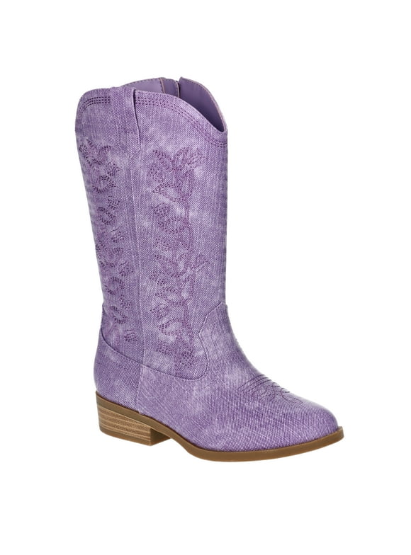 Little and Big Girls' Color Denim Western Cowgirl Boots